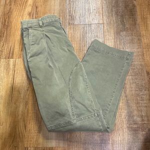 Banana Republic Olive Green Straight-Leg Jeans